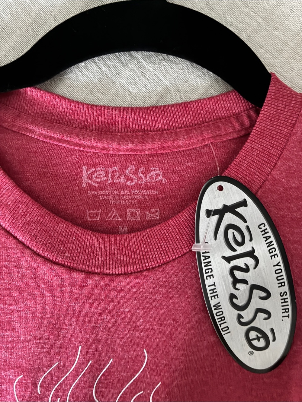 Short Sleeve Ramen Cup of Noodle My Cup Runneth Over Bible Tee, Red, Medium NEW - Picture 4 of 6